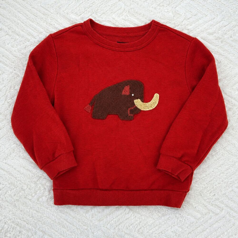 Christian Robinson Target Size 5T Orange Mammoth Applique Sweatshirt Toddler